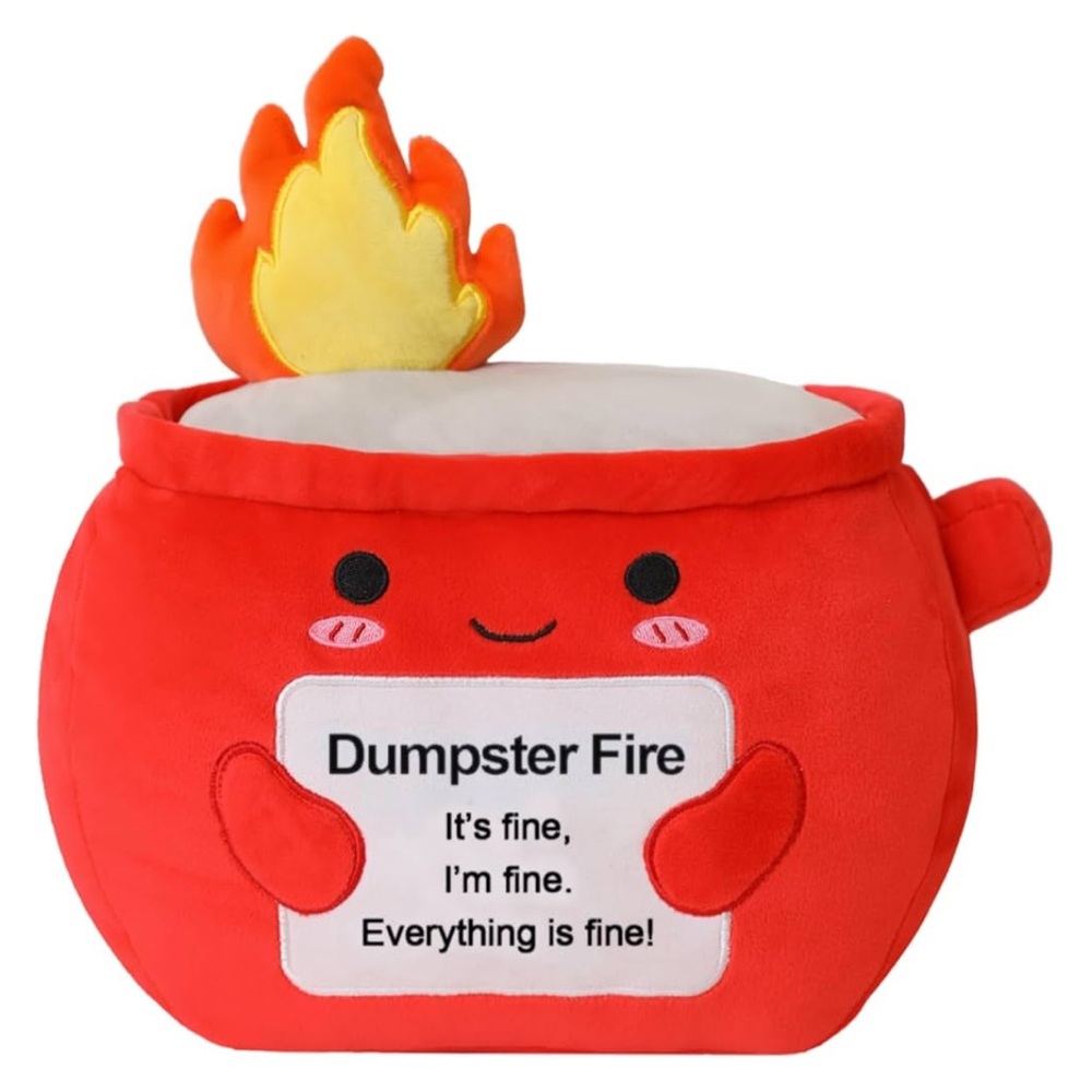 Dumpster Fire Plush Party Decor - Red